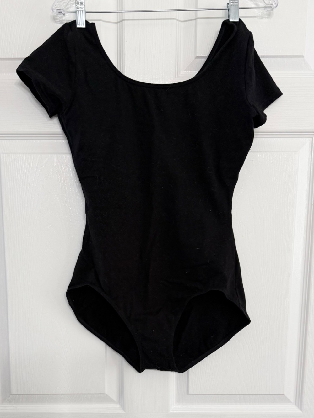 Capezio Black Short Sleeve Ballet Dance Leotard Adult XL